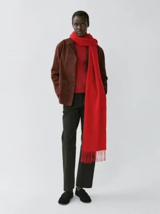 100% Cashmere Fringed Scarf