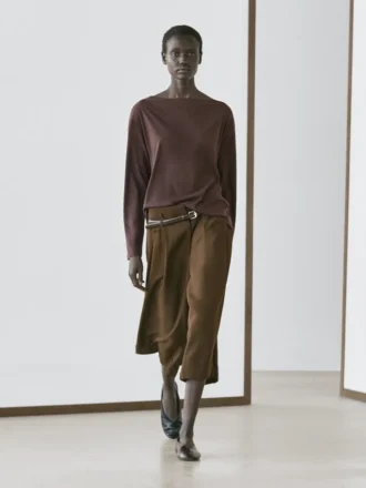 100% Cotton Boat Neck T-Shirt