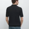 100% Cotton Cable-Knit Polo Shirt