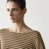 100% Cotton Striped Knit Sweater