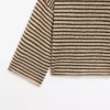 100% Cotton Striped Knit Sweater