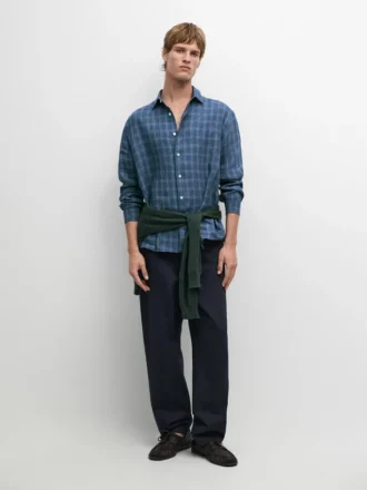 100% Linen Check Shirt