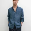 100% Linen Check Shirt