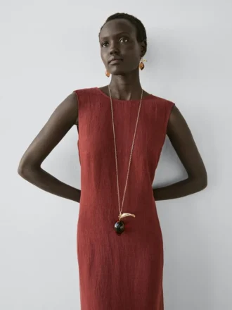 100% Linen Midi Dress