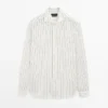 100% Linen Striped Shirt
