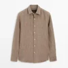 100% Linen Striped Shirt