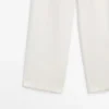 100% Linen Wide-Leg Elasticated Trousers