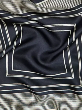 100% Silk Striped Scarf