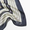 100% Silk Striped Scarf