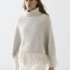 100% Wool Cape with Fringe Detail