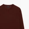 100% Wool Fine Knit Crew Neck Sweater