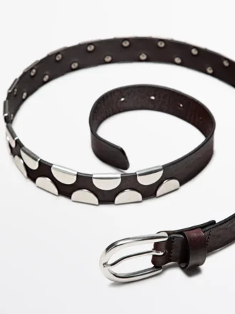 Belt with Metal Appliquas