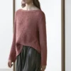 Boat Neck Knit Sweater