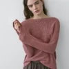 Boat Neck Knit Sweater