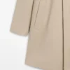 Check Cotton Trench Coat with Interior Detail