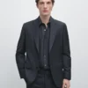 Cool Wool Micro-Textured Suit Blazer