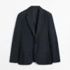 Cool Wool Micro-Textured Suit Blazer