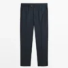 Cool Wool Micro-Textured Suit Trousers