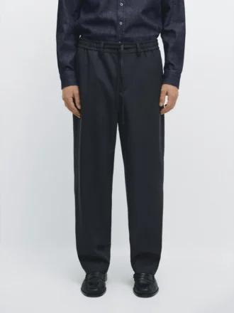 Cool Wool Textured Pants