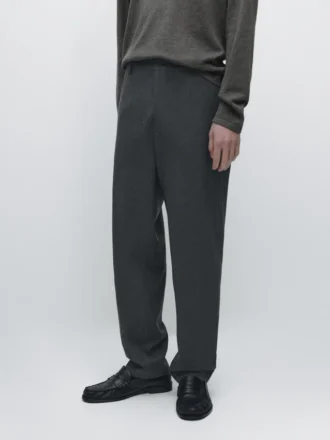 Cool Wool Textured Trousers