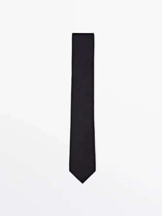 Cotton and Silk Blend Twill Tie