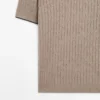 Cotton Blend Cable-Knit Polo Sweater