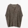 Cotton Blend Knit Cape
