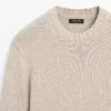 Cotton Blend Knit Crew Neck Sweater