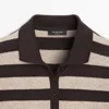 Cotton Blend Knit Polo Sweater