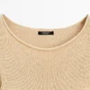 Cotton Blend Knit Sweater