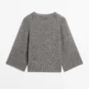 Cotton Blend Knit Sweater