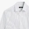 Cotton Blend Regular Fit Striped Shirt