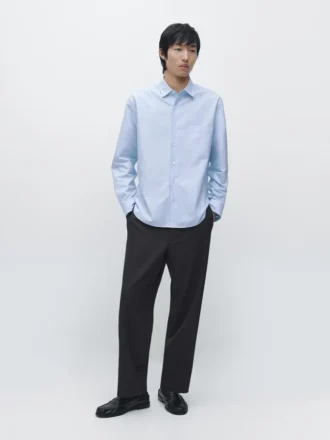 Cotton Blend Shirt with Pocket Detail