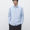 Cotton Blend Shirt with Pocket Detail