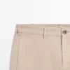 Cotton Blend Slim Fit Trousers