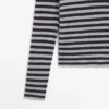 Cotton Blend Striped Long Sleeve T-Shirt