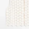 Cotton Crochet Vest with Floral Details