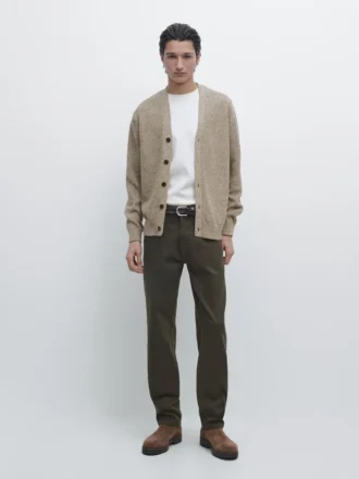 Cotton Knit Cardigan with Buttons