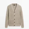 Cotton Knit Cardigan with Buttons