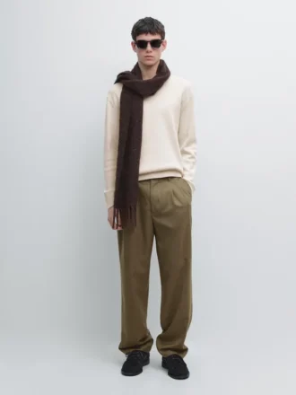 Cotton Knit Crew Neck Sweater