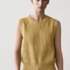 Cotton Knit Crew Neck Vest