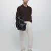 Cotton Knit Polo Sweater