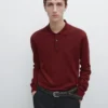 Cotton Knit Polo Sweater