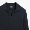 Cotton Knit Polo Sweater