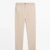 Cotton Linen Jogger Fit Pants