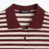Cotton Polo Shirt with Striped Details