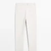 Cotton Twill Pants with Elasticated Waistband