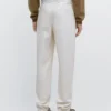 Cotton Twill Pants with Elasticated Waistband
