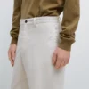 Cotton Twill Pants with Elasticated Waistband