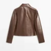 Cropped Nappa Leather Jacket